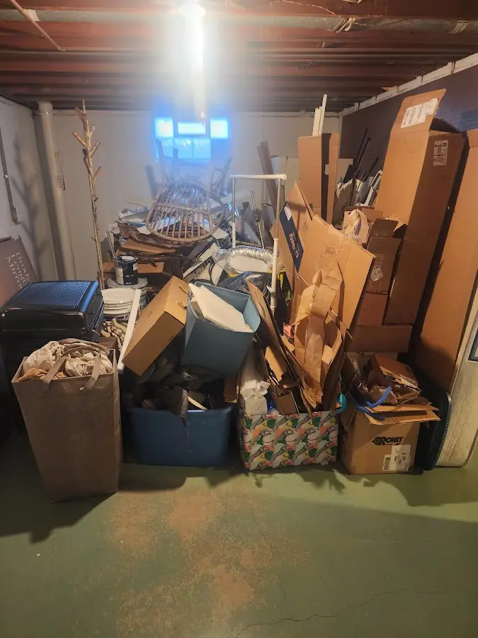 Roll-off dumpster container at job site for 2 Yard Dumpster Rental in Sugarland Run